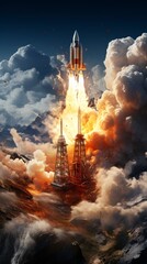 Generative Ai. Rocket launch
