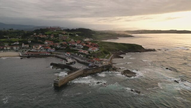 Sunset panorama in Comillas, Cantabria