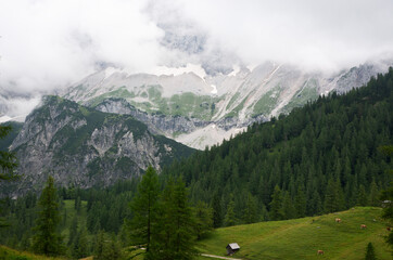 Detail of Dachstein region in Alps , Austria - 628211898