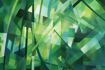 Abstract green creative paint background. Ai generated