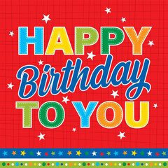 happy birthday to you greeting card design