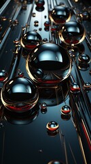 Generative Ai. Abstraction from metal balls
