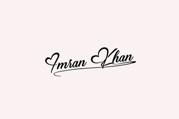 Imran khan name signature