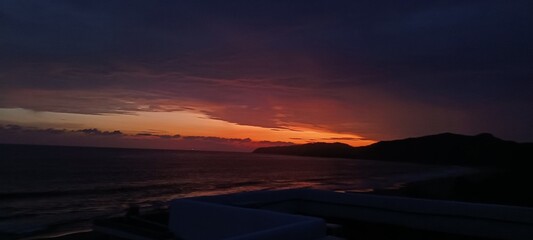 sunset in the mountains