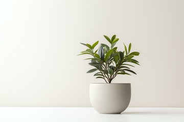 Minimalistic Potted Plant Composition, Generative AI