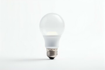 Pure Illumination: The Fluorescent Bulb on White, Generative AI