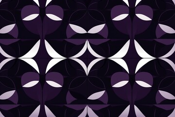 Illustration of a black and white pattern with circles created using generative AI