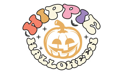 Hippie halloween Retro SVG