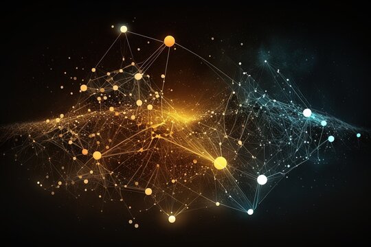 An abstract image of a network of dots and lines