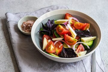 Healthy vegetable salad in the bowl