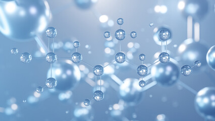 phosphocreatine molecular structure 3d, flat model, creatine phosphate, structural chemical formula view from a microscope
