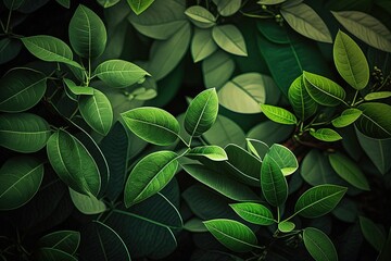 A close up of a bunch of green leaves