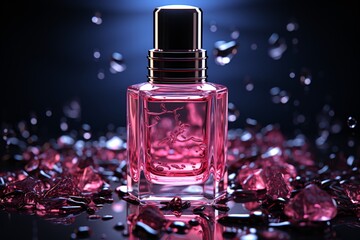 Obraz na płótnie Canvas Generative Ai. Beautifully designed perfume bottle