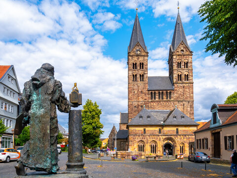 Cathedral and Boniface Monument in Fritzlar, Germany - Dom und Bonifatius-Denkmal