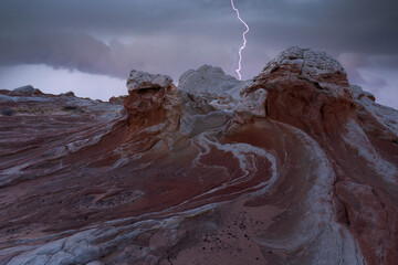 Rocky mountains under stormy sky