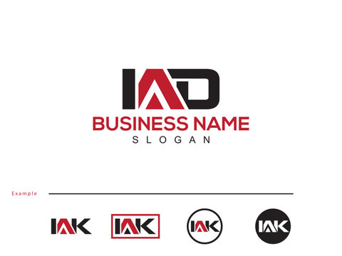Unique Letter IAD ia Business Logo Icon For Your Shop