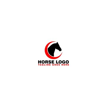 Horse logo graphic design template.