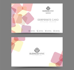 Business card. Double-sided business card design. Corporate and individual corporate style template