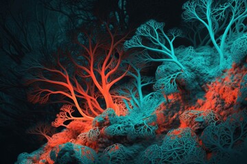 coral reef in aquarium