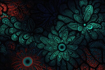 abstract background with flowers