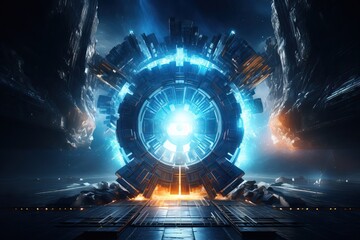 intricate detailed time-machine fantasy concept, ai tools generated image