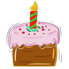 birthday cake with candles