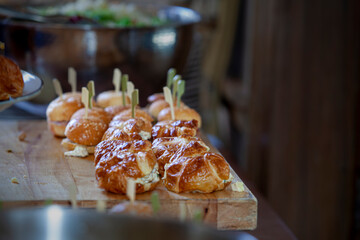 Wedding or party snacks and foods.