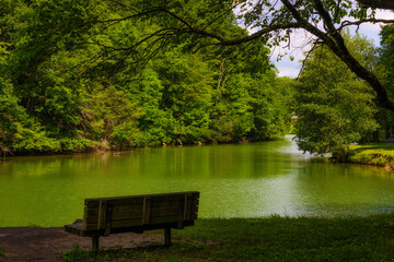 Fototapeta na wymiar Beautiful Steele Creek Park in Bristol, Tennessee, USA