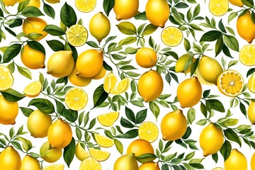 seamless pattern with oranges