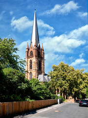 Liebfrauenkirche with park in Frankenberg/Eder, Hesse, Germany