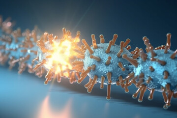 virus concept. Microscope virus close up. abstract geometry.