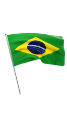 brazil flag in 3d realistic render