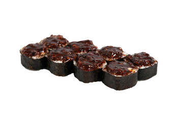 baked sushi isolated 