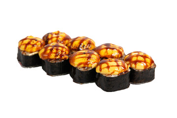 baked sushi isolated 