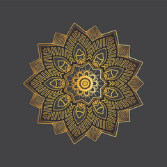 Golden mandala ethnic design for decorations, prints, and illustration vector