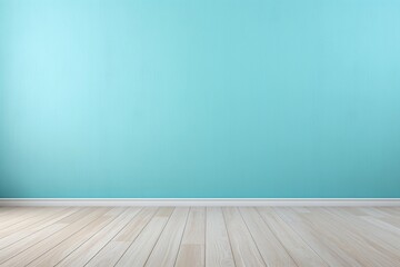 empty wall and wooden floor with glare from the window. Interior background for mockup or presentation