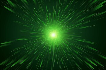 Illustration of a vibrant green background with a dynamic star burst design created using generative AI