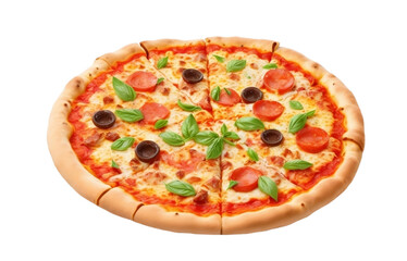 pizza isolated on white background , pizza transparent background png,  ai generative image 