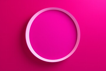 Obraz premium Illustration of a pink circle on a pink background created using generative AI