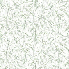 Fototapeta premium Herbal seamless pattern of wild oats. Watercolor illustration of avena isolated on transparent background. Simple design for scrapbooking, invitations, background, prints, textile, wrapping.