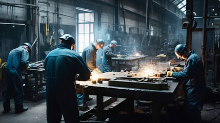 Beautifully Wrapped Gold Gift Box with Festive Ornaments on a Table - Generative AI