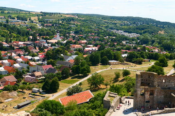 Fototapeta na wymiar Blick über die Burg Devin auf Devin, Stadtteil Bratislava, Slowakei