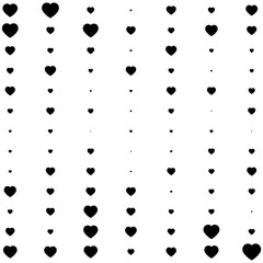 Hearts random pattern background. Vector illustration.