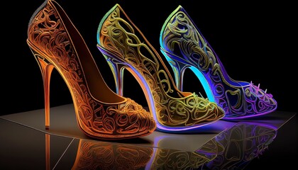 high heels, scarpin, stiletto, generated by ai