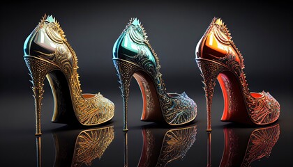 high heels, scarpin, stiletto, generated by ai