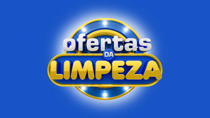 selo 3d ''ofertas da limpeza''
