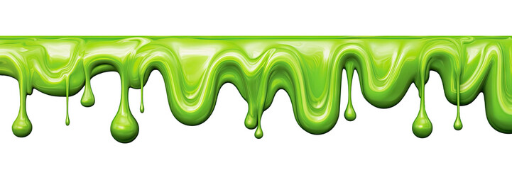 A green slime isolated on transparent background - Generative AI
