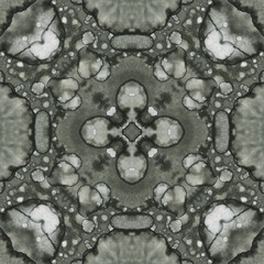 Seamless abstract square pattern. Alcohol ink in modern art. Mandala