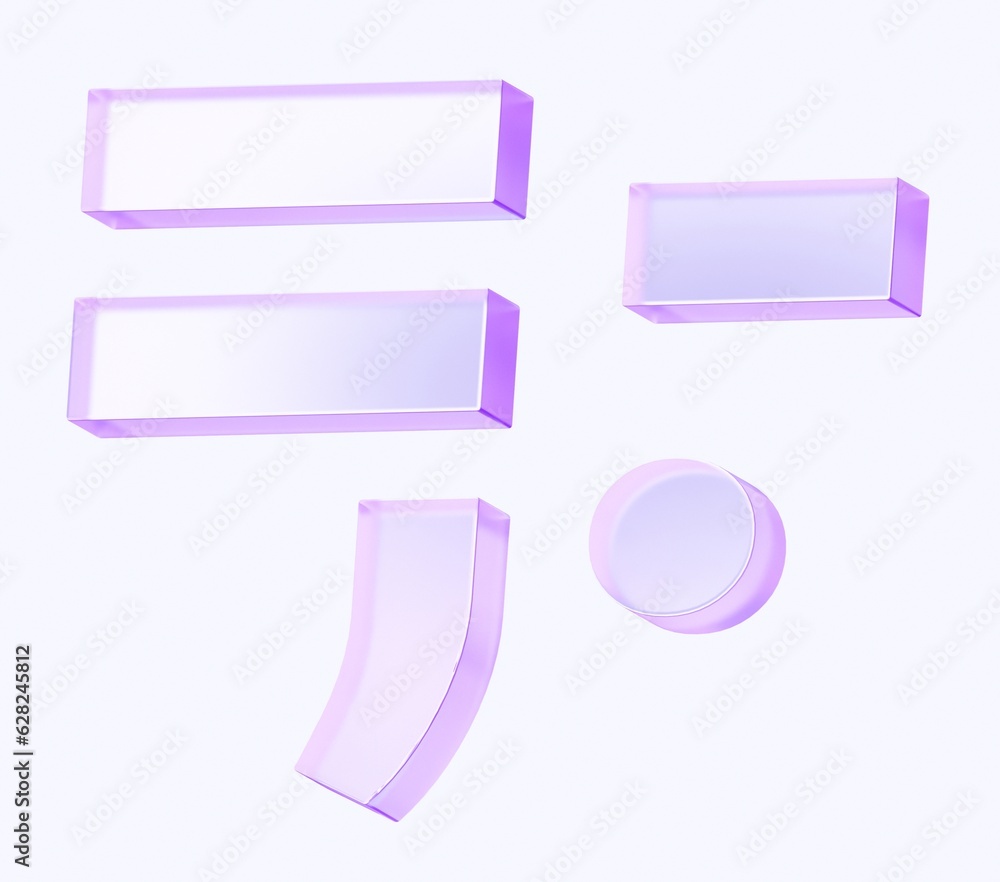 Poster equal, minus, dot, comma symbols icon with colorful gradient. 3d rendering illustration for graphic 