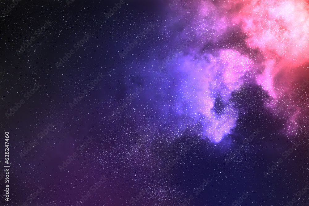 Wall mural field of stars in the space night. surrounded by the empty dark center. background of universe, the 